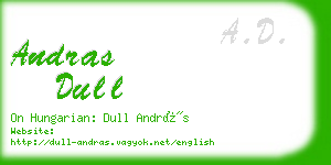 andras dull business card